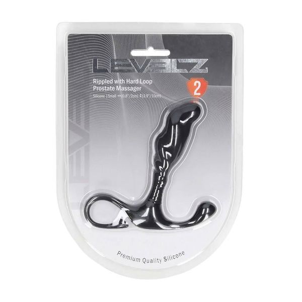 Стимулятор простати Levelz Rippled with Hard Loop S, 10.3 см (чорний) 217900 фото