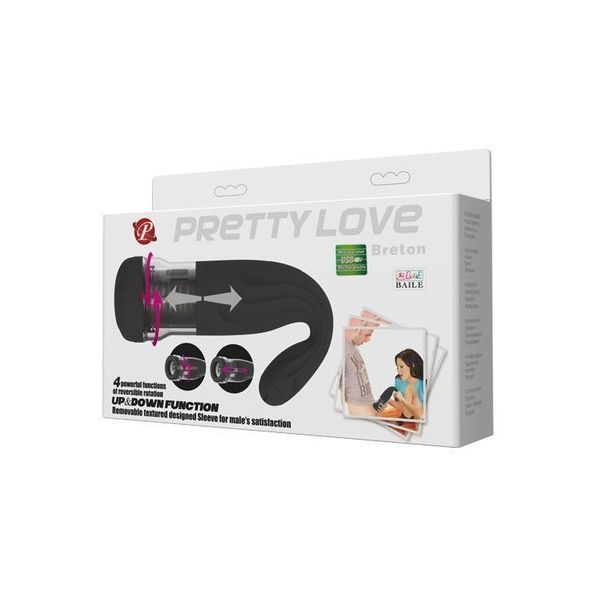 Мастурбатор многофункциональный Preety Love Breton (черный) 47050 фото