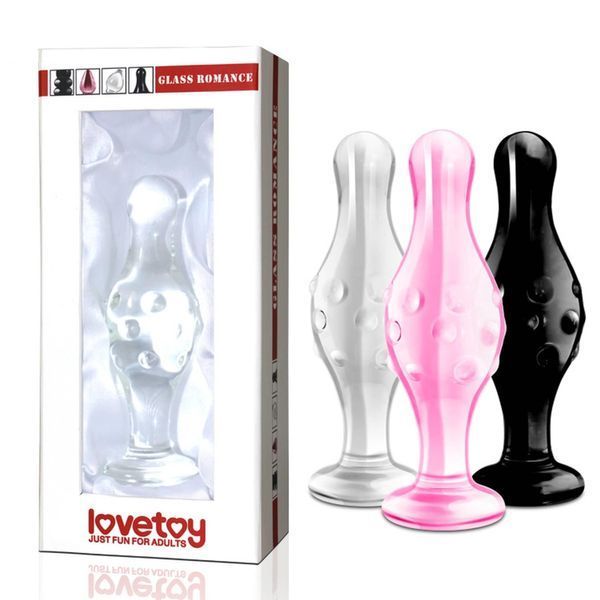 Анальна пробка Lovetoy Glass Romance GS17, 11,3 см (рожевий) 28834 фото