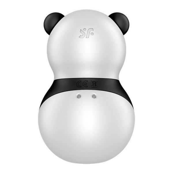 Вакуумный стимулятор клитора с вибрацией Satisfyer Pocket Panda (черный с белым) 100444 фото