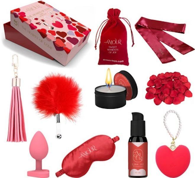 Набір Amour The Hearts of Love Happy Hearts Kit, 10 шт (червоний) 111478 фото