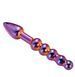 Анальный фаллоимитатор Glamour Glass Ridged Anal Dildo, 18 см (радужный) 78726 фото 1