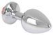 Анальная пробка Rose Butt Plug, 9 см (серебристый) 35826 фото 3