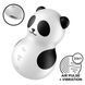 Вакуумный стимулятор клитора с вибрацией Satisfyer Pocket Panda (черный с белым) 100444 фото 1