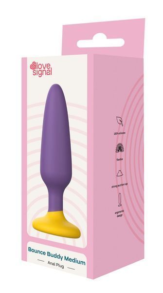 Анальна пробка Dream Toys Bounce Buddy Medium, 11 см (фіолетовий) 227982 фото