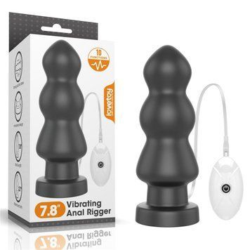 Анальна пробка LoveToy King Sized Vibrating Anal Rigger, 20 см (чорний) 28870 фото