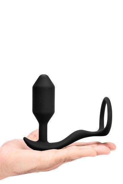 Анальна пробка B-Vibe Snug Tug M, 10.7 см (чорний) 104306 фото