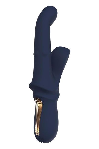 Вібратор-кролик Dreamtoys Duo Iris, 23.5 см (синій) 130320 фото