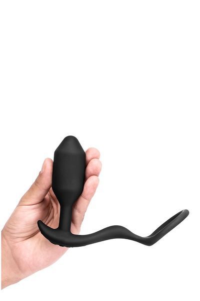 Анальна пробка B-Vibe Snug Tug M, 10.7 см (чорний) 104306 фото