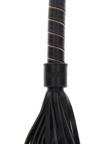 БДСМ флогер Taboom Vogue Studded Whip, 54 см (чорний) 51902 фото