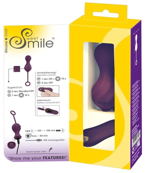 Вагинальные шарики Sweet Smile Remote Controlled, 17 см (фиолетовый) 36027 фото