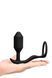 Анальна пробка B-Vibe Snug Tug M, 10.7 см (чорний) 104306 фото 3