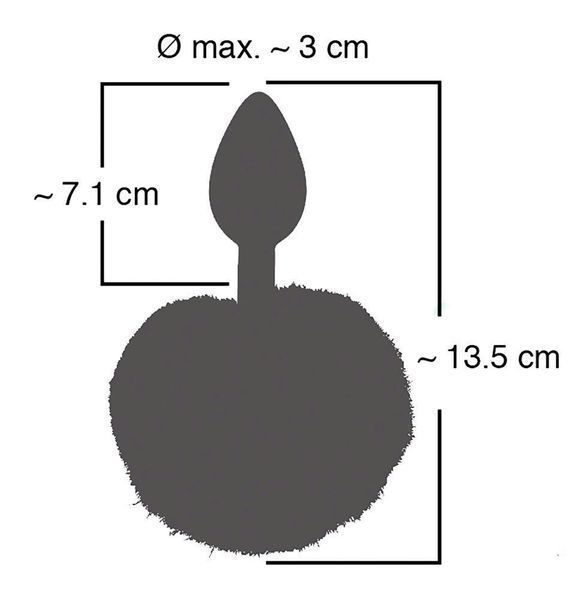 Анальная пробка с пушистым хвостом Orion Colorful Joy Bunny Tail, 13,5 см (розовый) 4943_EU фото