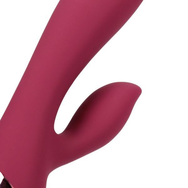 Вибратор-кролик Loveline Smooth Silicone Rabbit, 20 см (вишневый) 79512 фото