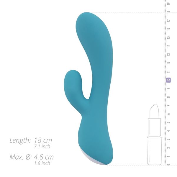 Вибратор-кролик Cala Azul Martina I Rabbit Vibrator, 18 см (бирюзовый) 15089 фото