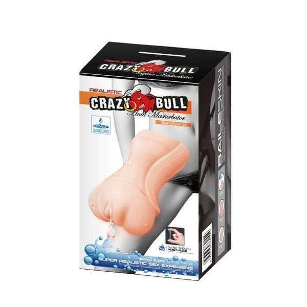 Мастурбатор Crazy Bull 3D Vagina (тілесний) 45384 фото