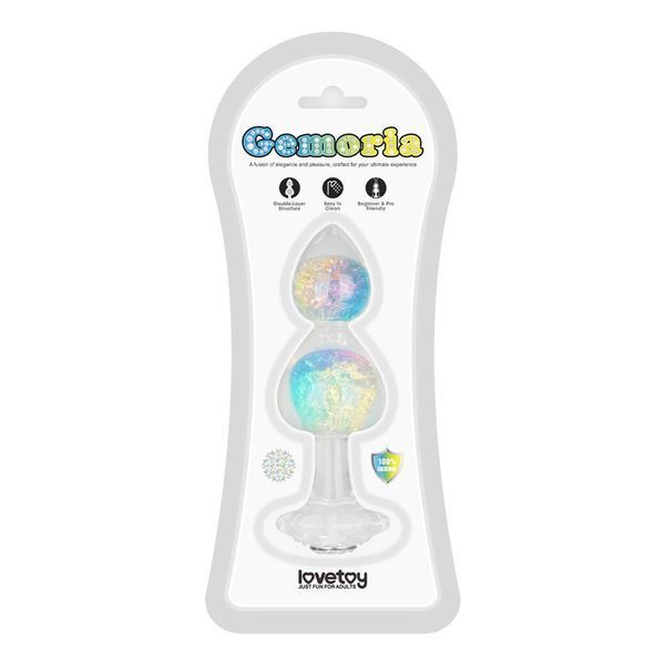 Анальна пробка Lovetoy Gemoria, 15 см (прозорий) 135144 фото