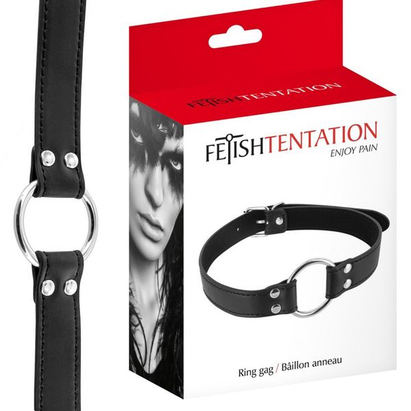 Кляп с кольцом Fetish Tentation Ring Gag (черный) 17946 фото