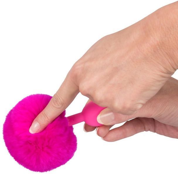 Анальная пробка с пушистым хвостом Orion Colorful Joy Bunny Tail, 13,5 см (розовый) 4943_EU фото
