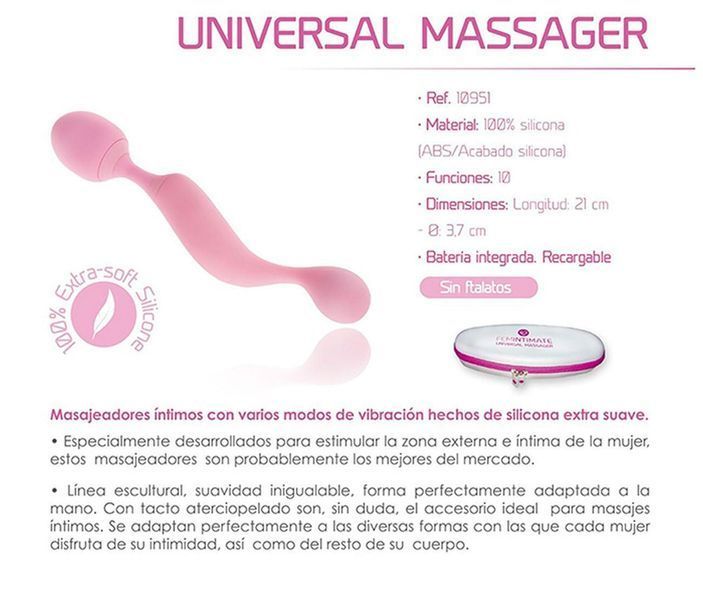 Вибромассажер Femintimate Universal Massager, 21 см (розовый) 6554_EU фото