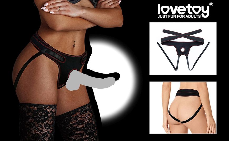 Трусики для страпона LoveToy Easy Strap on Harness As Pic (чорний) 14360 фото