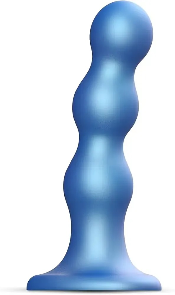Фалоімітатор Strap-On-Me Dildo Plug Balls S, 14 см (блакитний)